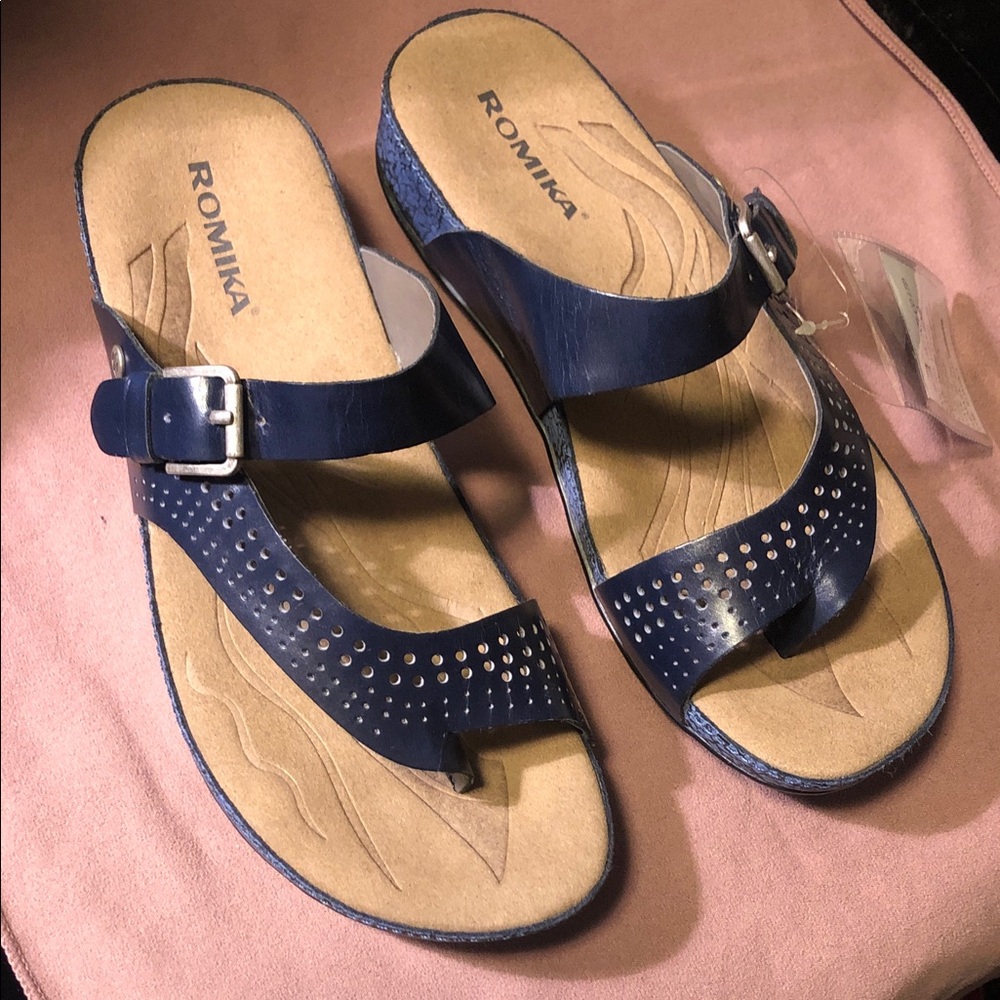 Romika women’s Navy Blue Sandals NEW 6